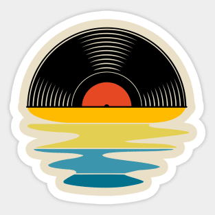 Vinyl and sunset Sticker